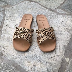 Dolce Vita Leopard CalfHair Slide Very Gently Worn